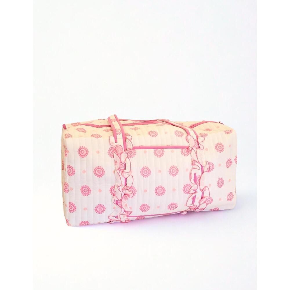 NEW HEART OF GRACE women's rosette large duffle bag in pink